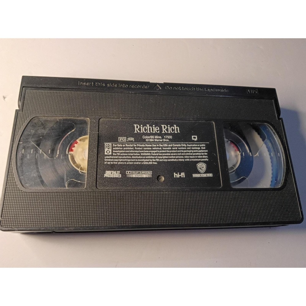 Richie Rich (VHS, 1994, PG, Family) Macaulay Culkin and Edward Herrmann